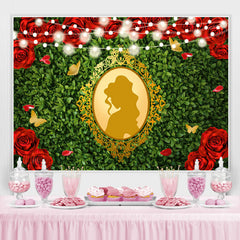 Or miroir rouge rose joyeux anniversaire toile de fond pour fille