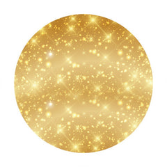 Décors ronds de fête Bokeh à paillettes dorées