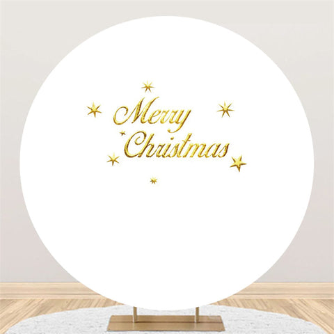 Toile de fond ronde joyeux noël étoile d'or pour la fête