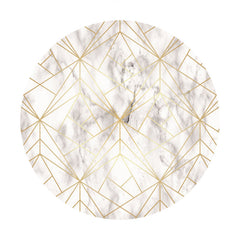 Toile De Fond Ronde De Motifs Géométriques De Ligne D'Encre Dorée