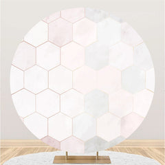 Toile de fond de cercle de thème en nid d'abeille à motif de diamant dégradé