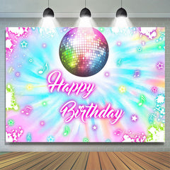 Graffiti et danse avec musique joyeux anniversaire toile de fond
