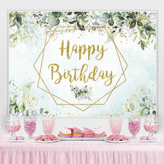 Toile de fond joyeux anniversaire vert et doré