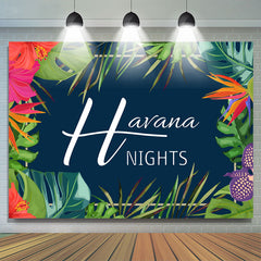 Feuilles vertes et rouges Happy Havana Nights Day Toile de Fond