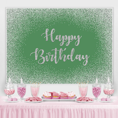 Vert Bokeh Glitter Joyeux Anniversaire Toile de Fond pour la Fête