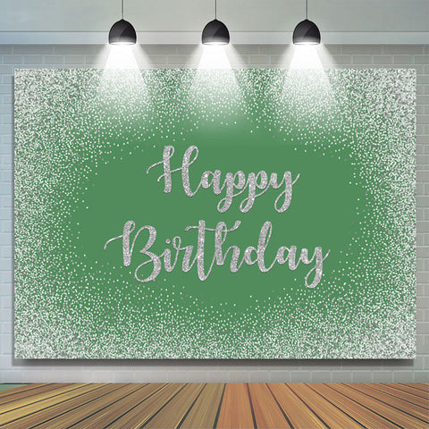 Vert Bokeh Glitter Joyeux Anniversaire Toile de Fond pour la Fête