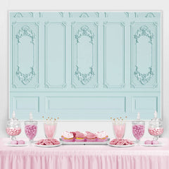 Toile de Fond de joyeux anniversaire de thème de porte verte pour la fête