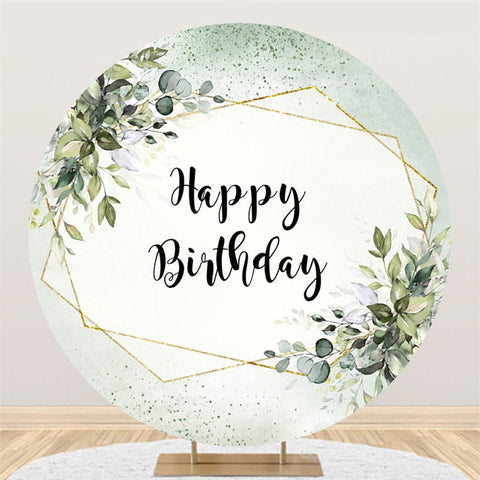 Toile de fond de paillettes de feuilles vertes pour la fête de joyeux anniversaire