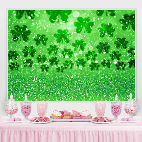 Shamrock vert et goutte de pluie toile de fond Brokeh simple