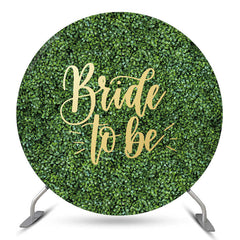 Couverture de toile de fond de douche nuptiale ronde feuilles de verdure