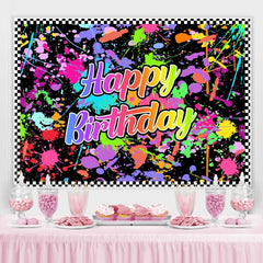 Joyeux anniversaire coloré Graffiti Splash peinture toile de fond