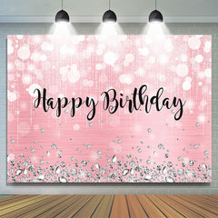 Joyeux anniversaire Pink Glitter Bokeh Toile de fond pour la fête