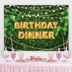 Toile de fond du dîner d'anniversaire des cocotiers d'Hawaï