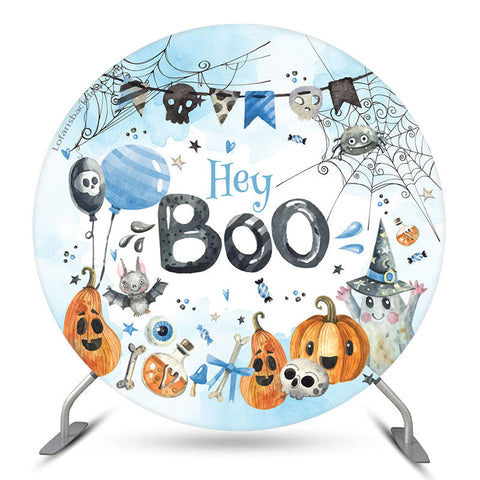 Hey Boo Bat Spider Round Toile de fond de douche de bébé Halloween