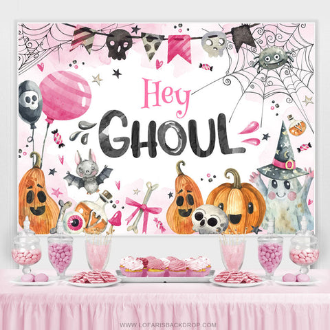 Hey Ghoul rose belle toile de fond de douche de bébé Halloween