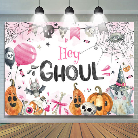 Hey Ghoul rose belle toile de fond de douche de bébé Halloween