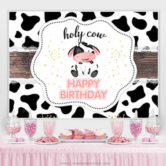 Holy Cow Western Thème Joyeux Anniversaire Toile de Fond Pour Fille