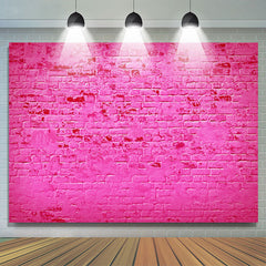 Toile de fond simple joyeux anniversaire sur le thème de la brique rose vif