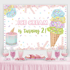 La crème glacée tourne 2 toile de fond douce 2e anniversaire