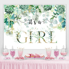 C'est une toile de fond de douche de bébé jardin vert fille pour la fête