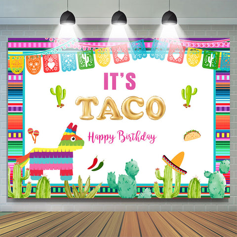 C'est une toile de fond mexicaine Tato Happy Birhday pour les enfants.