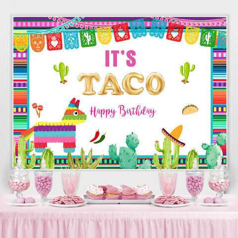 C'est une toile de fond mexicaine Tato Happy Birhday pour les enfants.