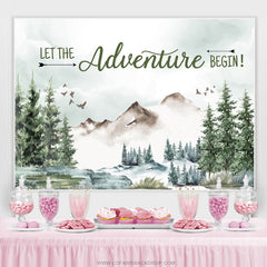Jungle Let The Adventure Begin Toile de fond de douche de bébé