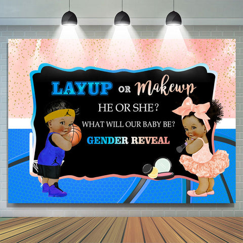 Layup Ou Maquillage Gender Revel Backdrop Pour Baby Shower