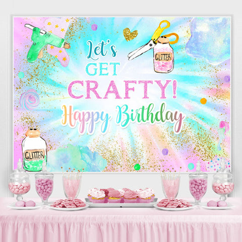 Permet d'obtenir une toile de fond d'anniversaire colorée à paillettes astucieuses