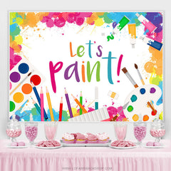 Permet de peindre la toile de fond colorée d'anniversaire de graffiti d'artiste