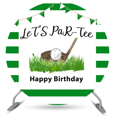 Lets Partee Golf Vert Joyeux Anniversaire Cercle Toile de Fond