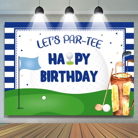 Lets Partee Golf Thème Joyeux Anniversaire Toile de Fond