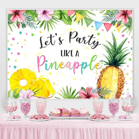 Permet de faire la fête comme une toile de fond d'ananas pour la photo