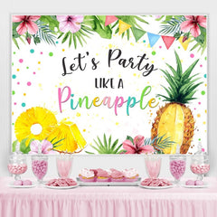 Permet de faire la fête comme une toile de fond d'ananas pour la photo
