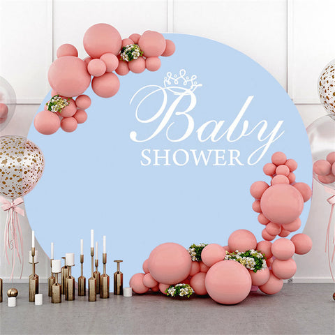 Toile de fond bleu clair pour bannière de fête de douche de bébé