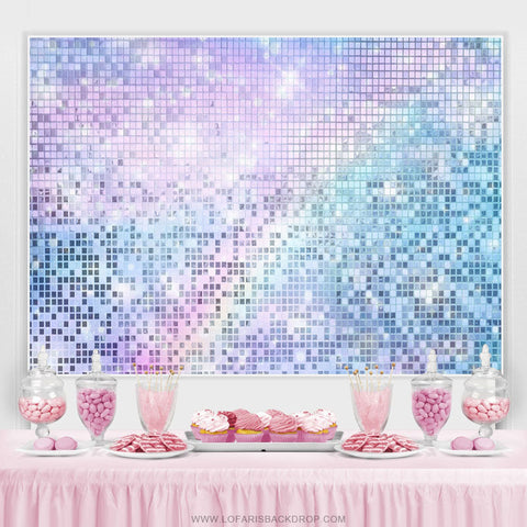 Toile de fond de mur scintillant bleu violet clair pour anniversaire