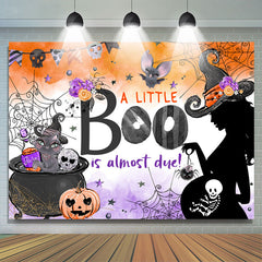 Toile de fond de douche de bébé citrouille d'Halloween Little Boo