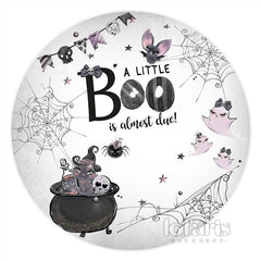 Little Boo est presque due toile de fond de douche de bébé ronde