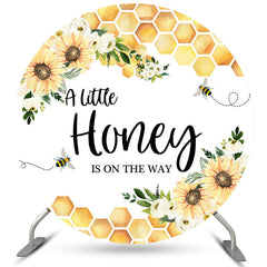 Little Honey est en route autour de la toile de fond de la douche de bébé