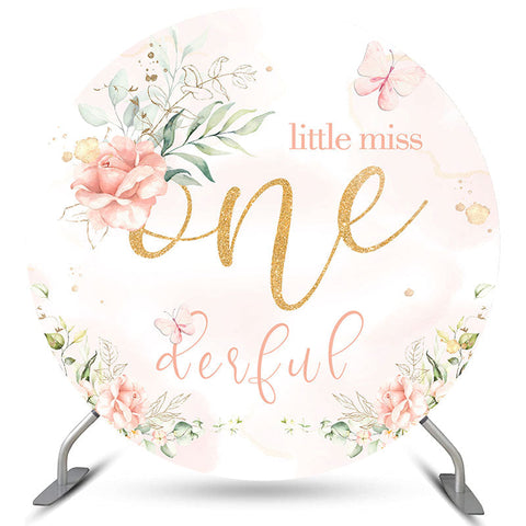 Little Miss Onederful Joyeux Anniversaire Cercle Toile de Fond