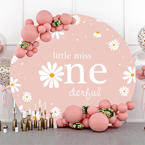 Little Miss Rose Floral 1er Anniversaire Toile de Fond