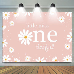 Little Miss Simple Daisy Joyeux 1er anniversaire Toile de fond