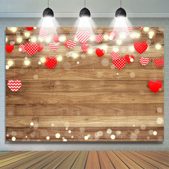 Amour et toile de fond de fête d'anniversaire en bois clair pour fille
