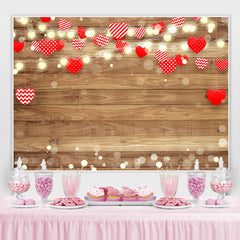 Amour et toile de fond de fête d'anniversaire en bois clair pour fille