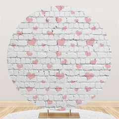 Love White Stripe Wall Joyeux Anniversaire Cercle Toile de Fond