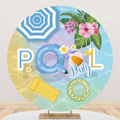 Belle toile de fond de cercle de fête de piscine d'été relaxante