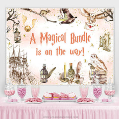 Toile de fond de douche de bébé garçon de Poudlard magique Bundle
