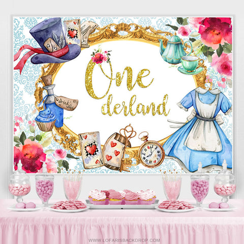 Thème de fée magique Onederland Joyeux anniversaire toile de fond