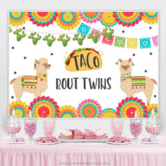 Toile de fond de douche de bébé Mexcia Taco Bout Twins Alpaga