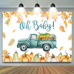 Oh bébé! Camion citrouille Baby shower Photoshoot toile de fond